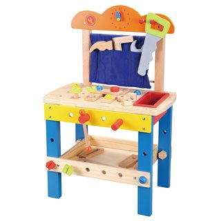 Wooden Workbench - Blue